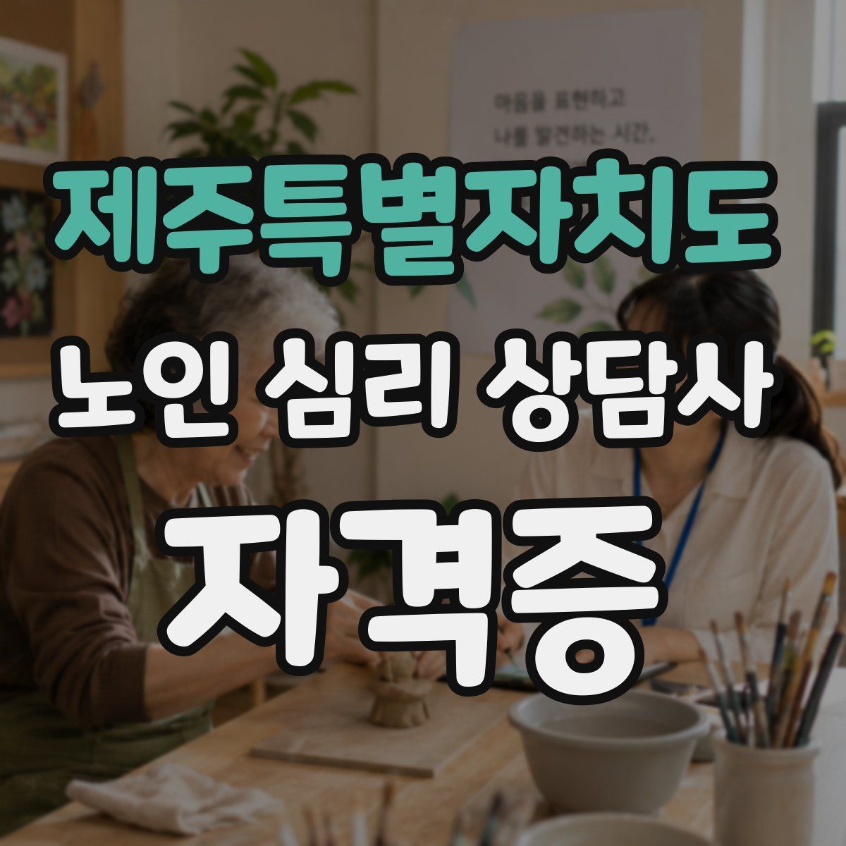 제주특별자치도 노인 심리 상담사 자격증