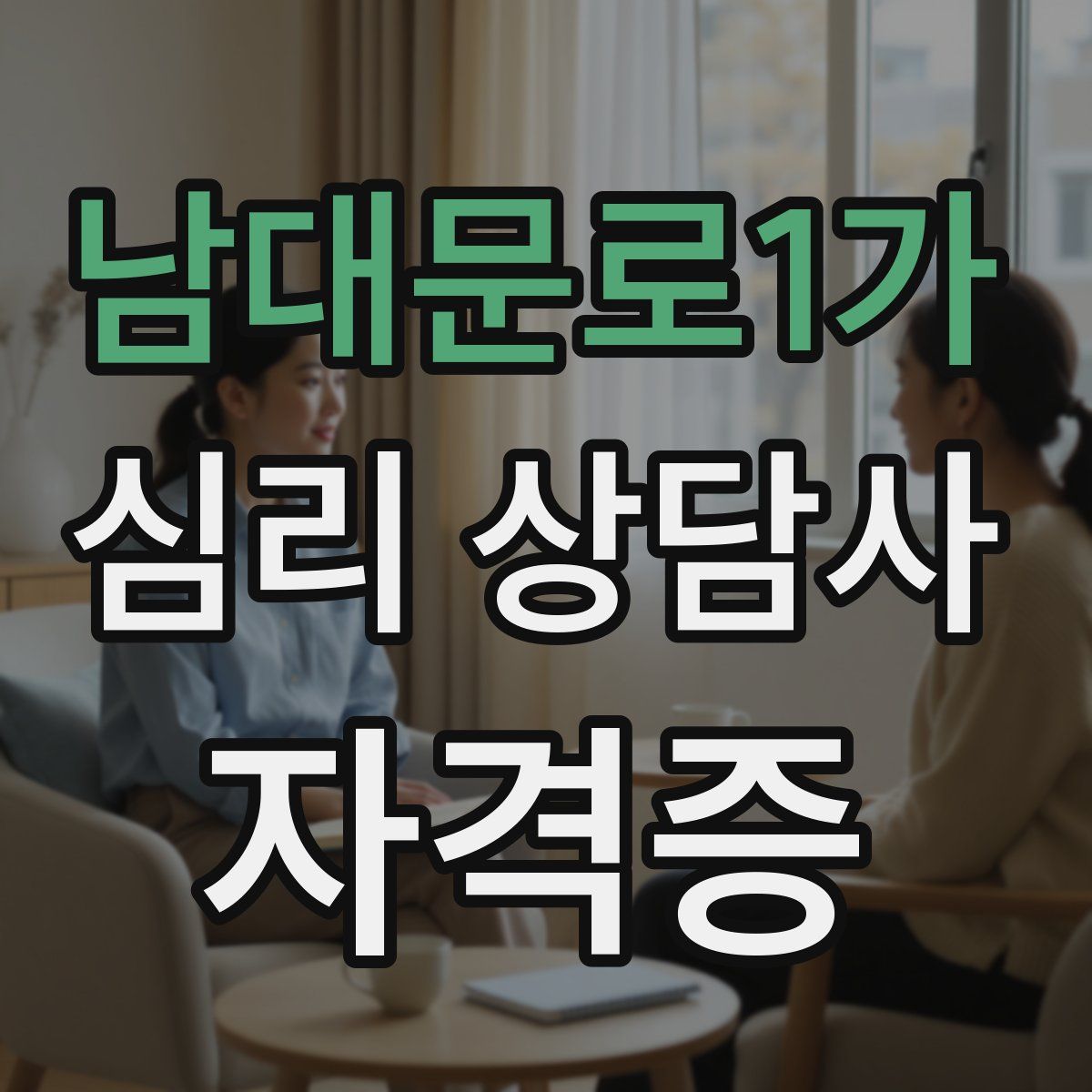 남대문로1가 심리 상담사 자격증