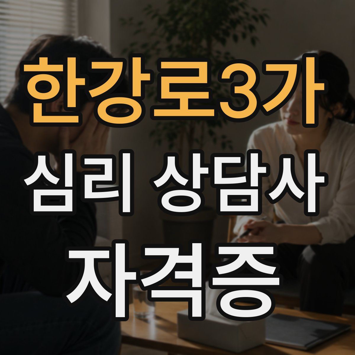 한강로3가 심리 상담사 자격증