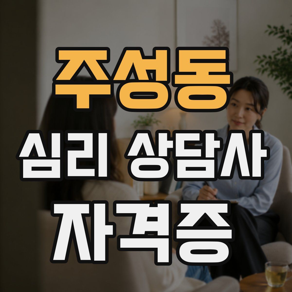 주성동 심리 상담사 자격증