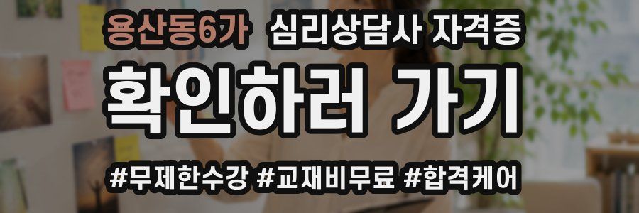 용산동6가 심리 상담사 자격증