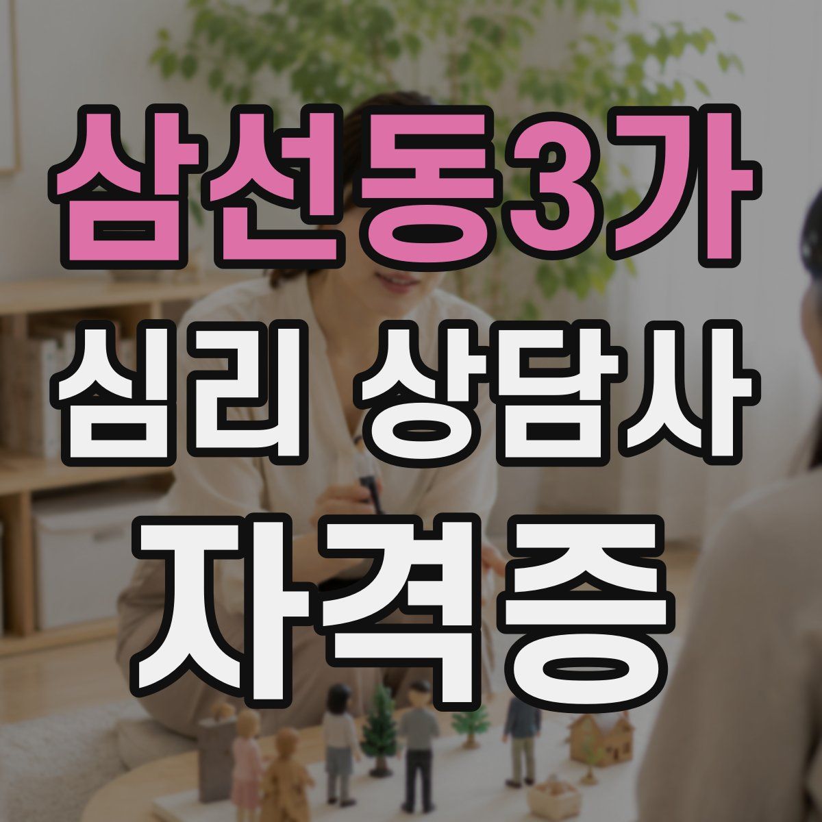 삼선동3가 심리 상담사 자격증