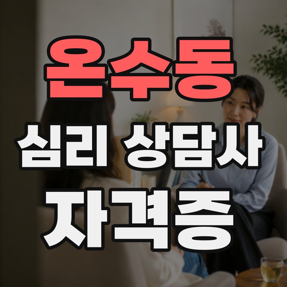 온수동 심리 상담사 자격증