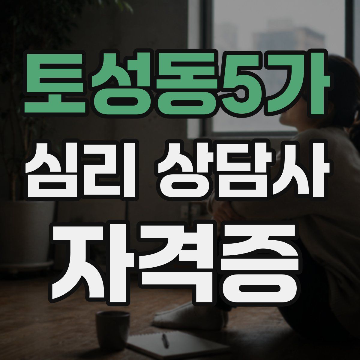 토성동5가 심리 상담사 자격증