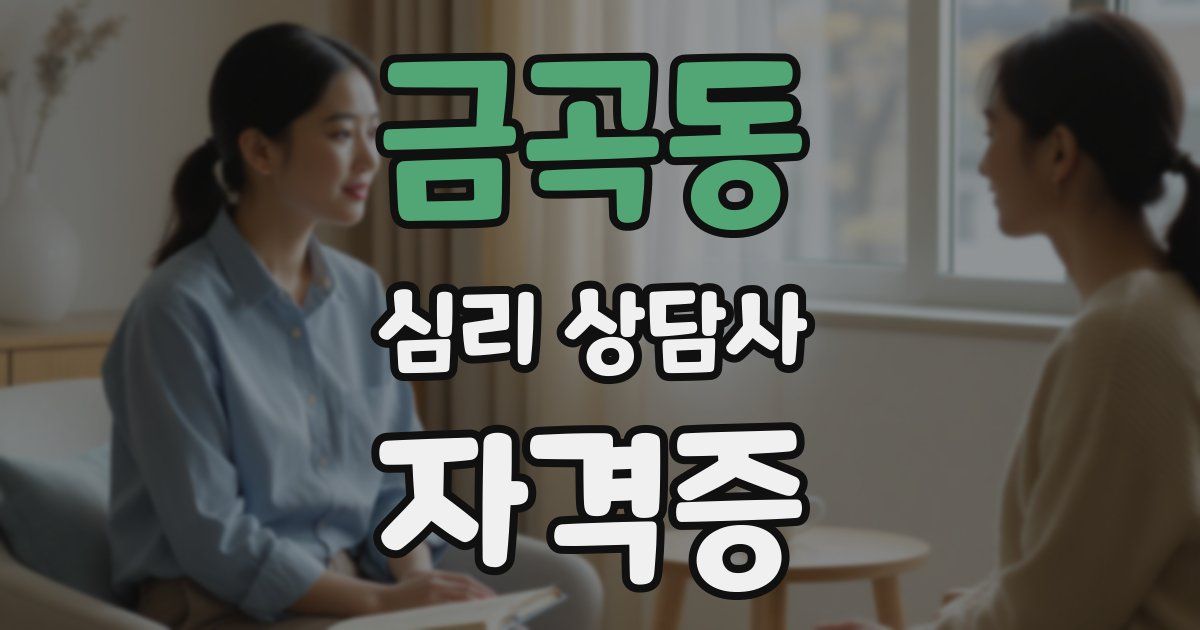 금곡동 심리 상담사 자격증