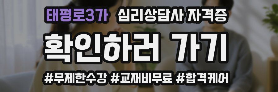 태평로3가 심리 상담사 자격증