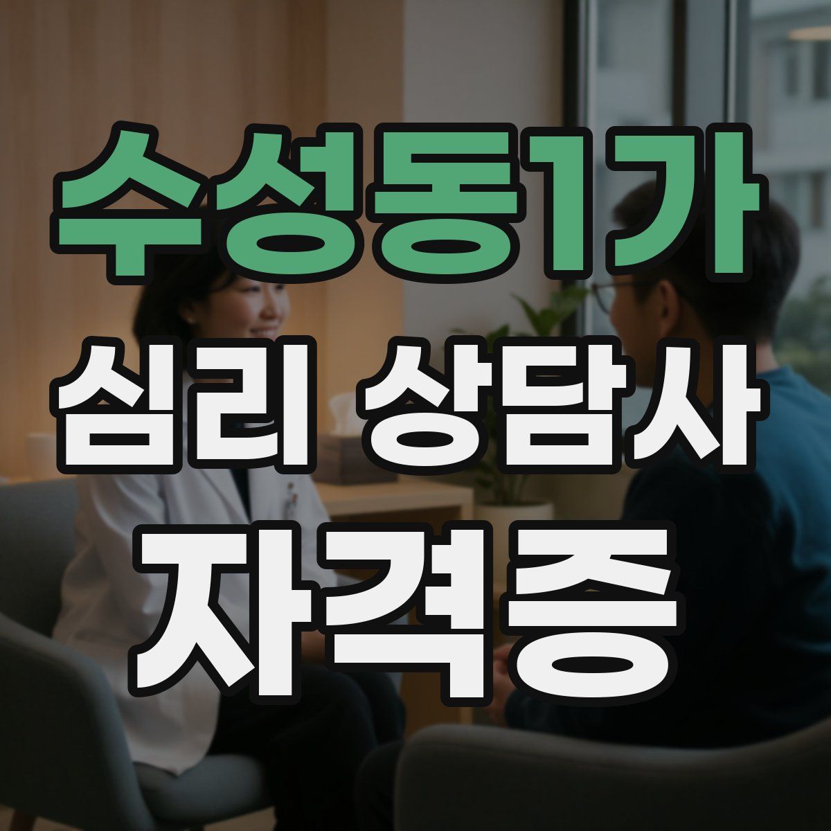 수성동1가 심리 상담사 자격증
