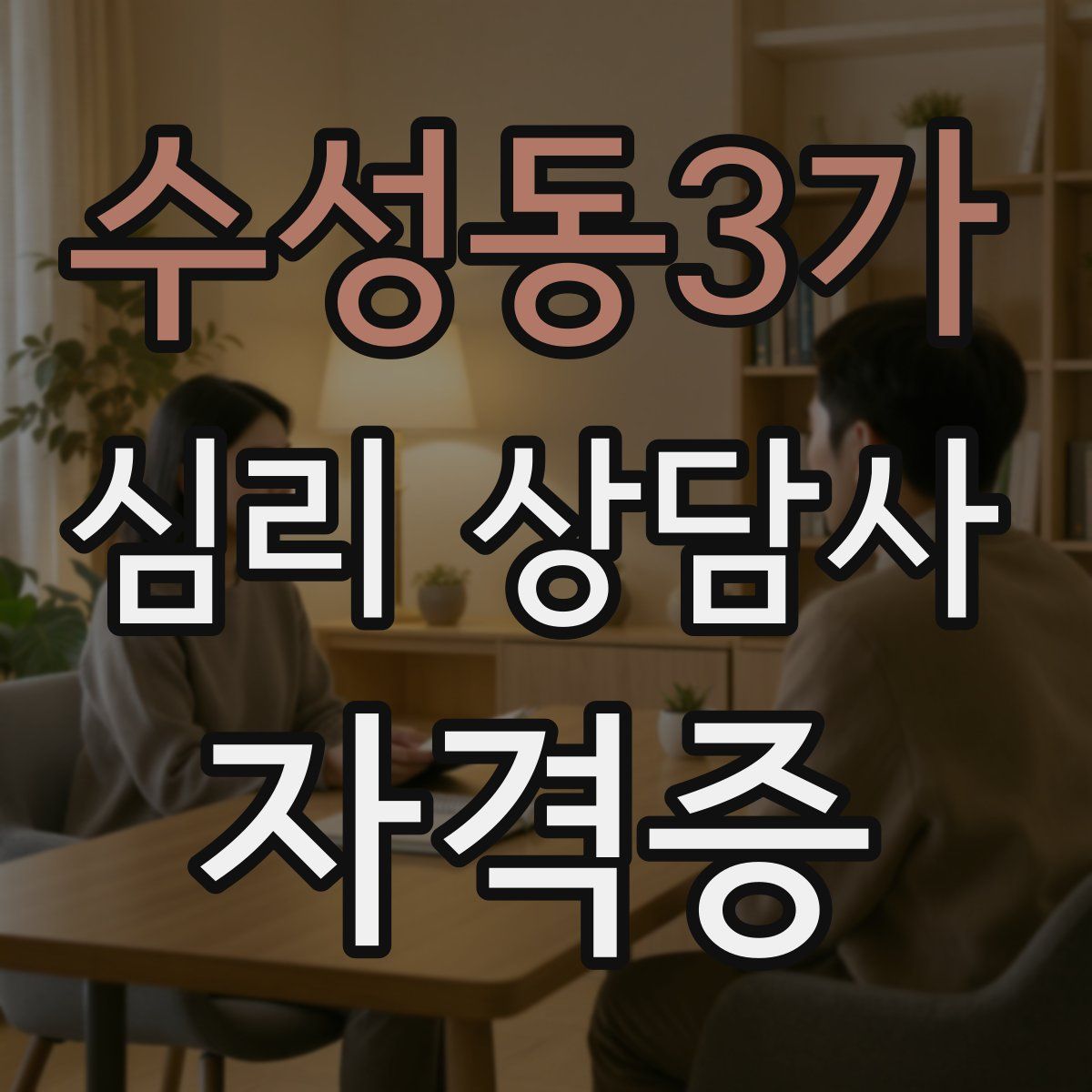 수성동3가 심리 상담사 자격증
