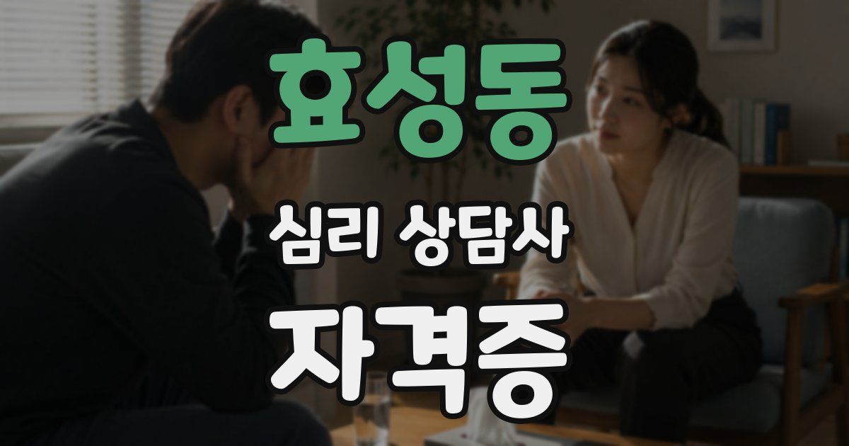 효성동 심리 상담사 자격증