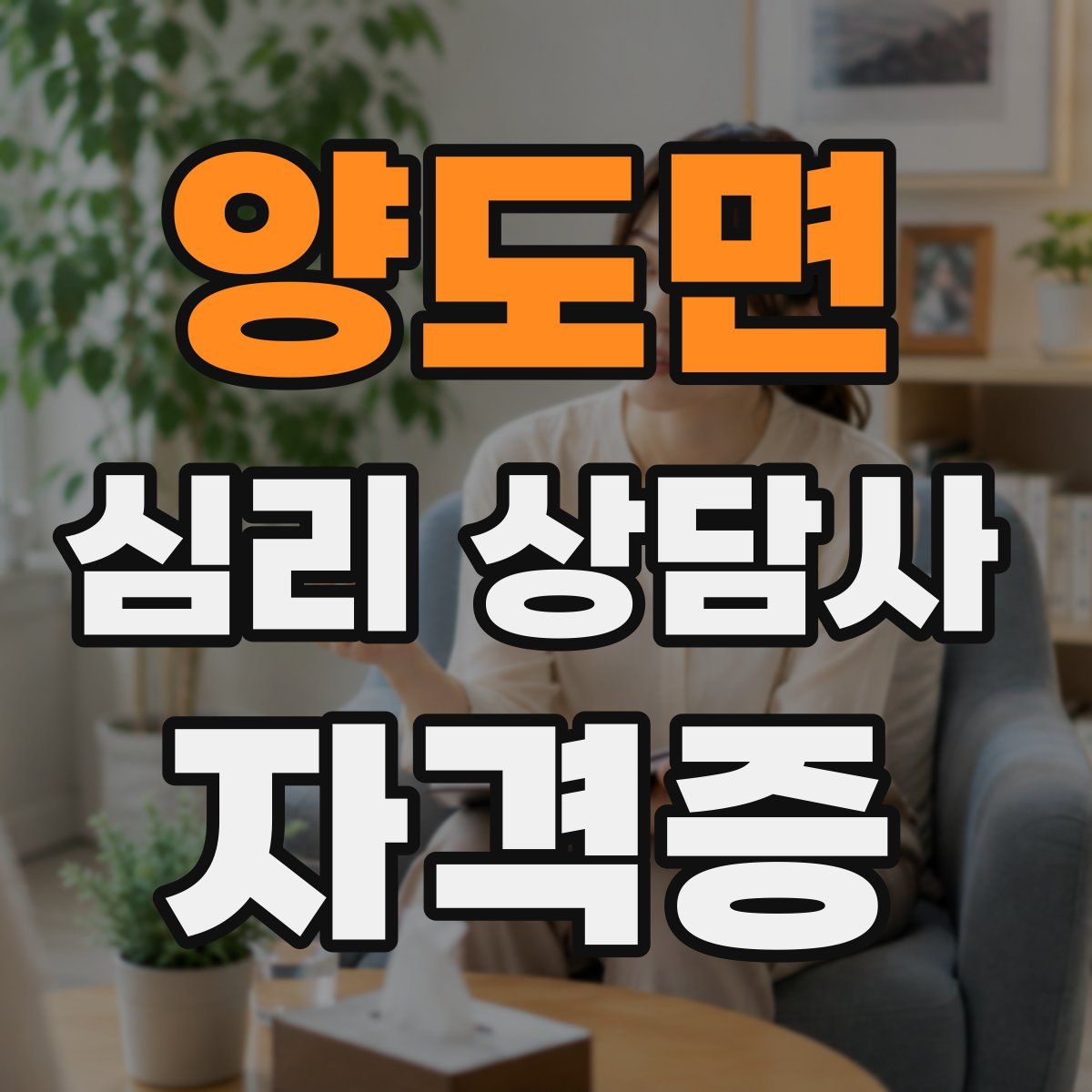 양도면 심리 상담사 자격증