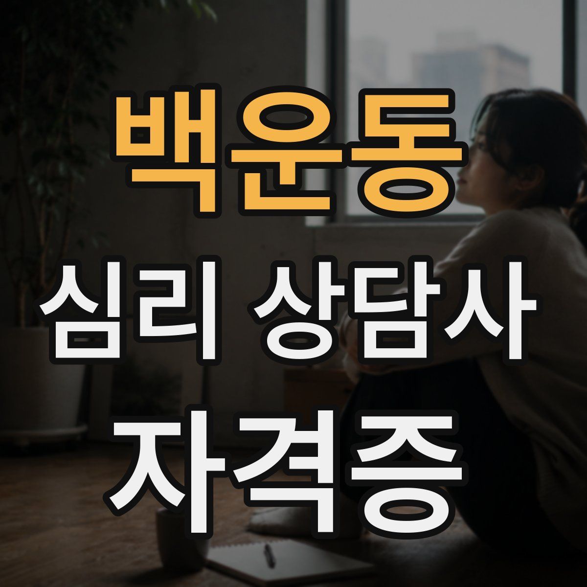 백운동 심리 상담사 자격증