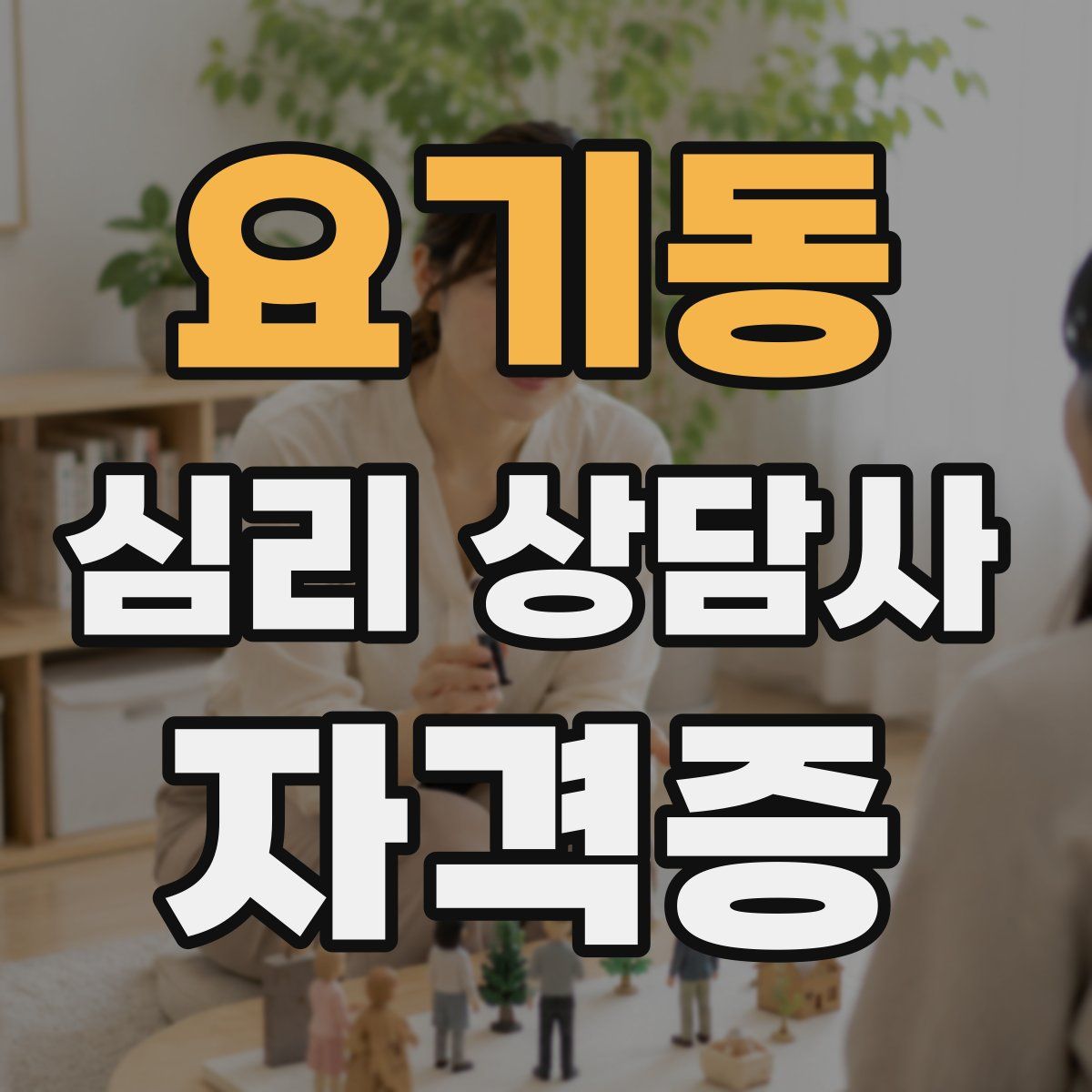 요기동 심리 상담사 자격증