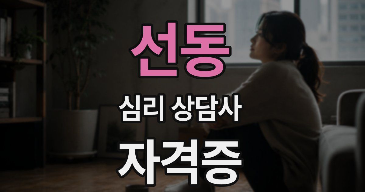 선동 심리 상담사 자격증