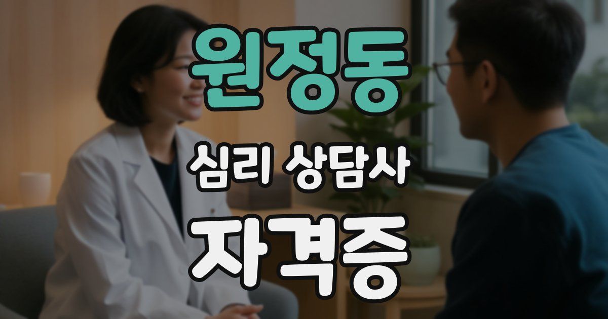 원정동 심리 상담사 자격증