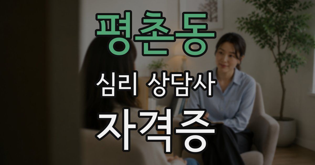 평촌동 심리 상담사 자격증