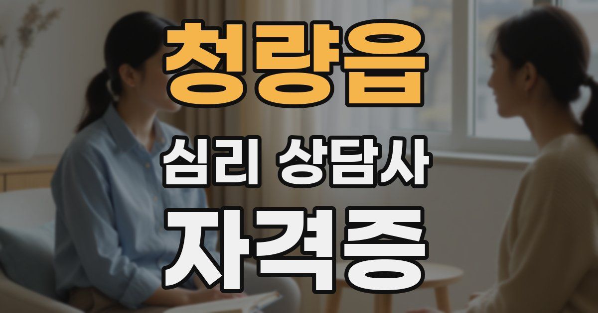 청량읍 심리 상담사 자격증