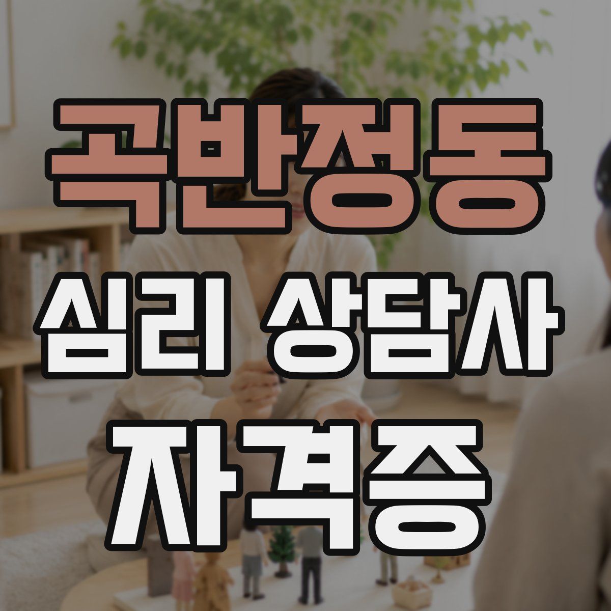 곡반정동 심리 상담사 자격증