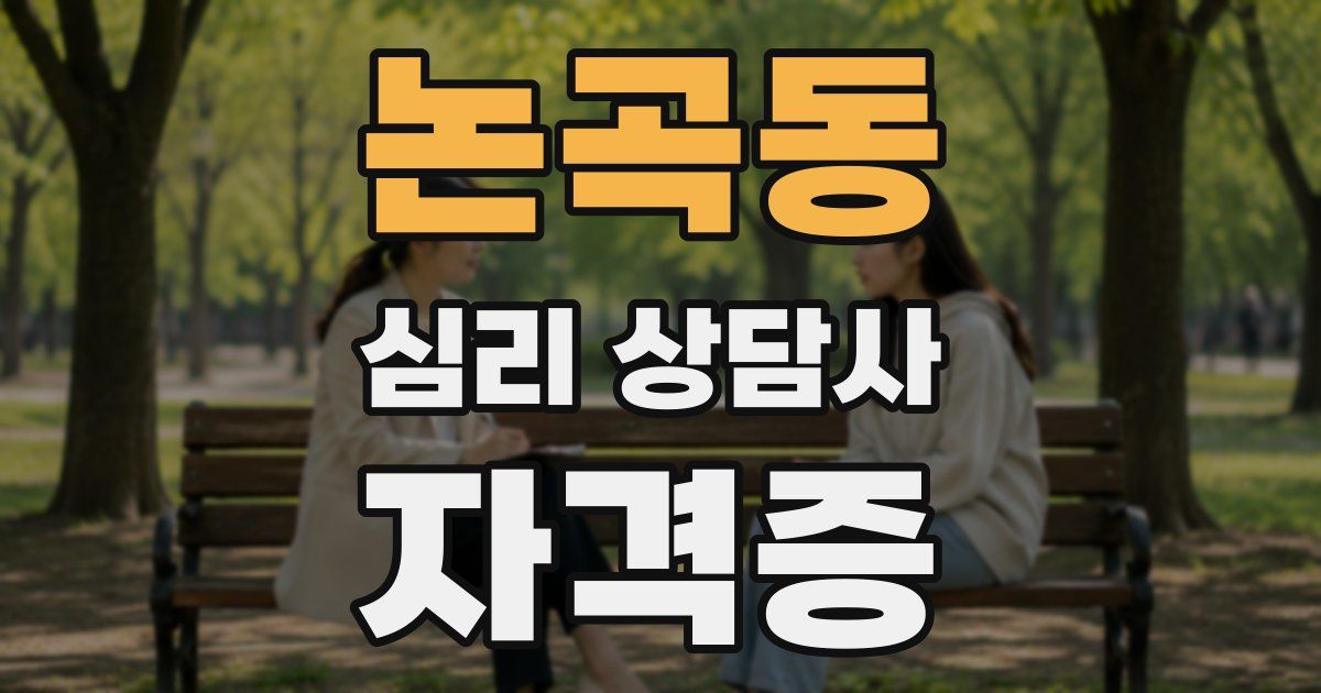 논곡동 심리 상담사 자격증