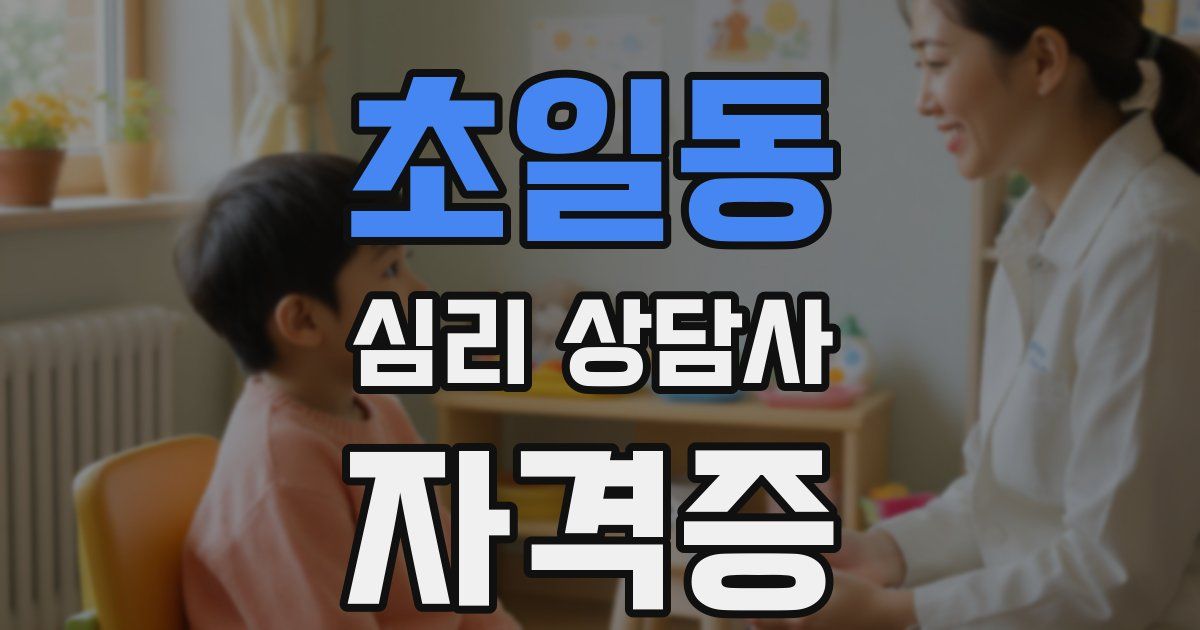 초일동 심리 상담사 자격증