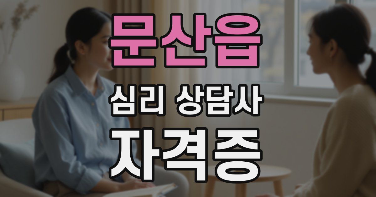 문산읍 심리 상담사 자격증