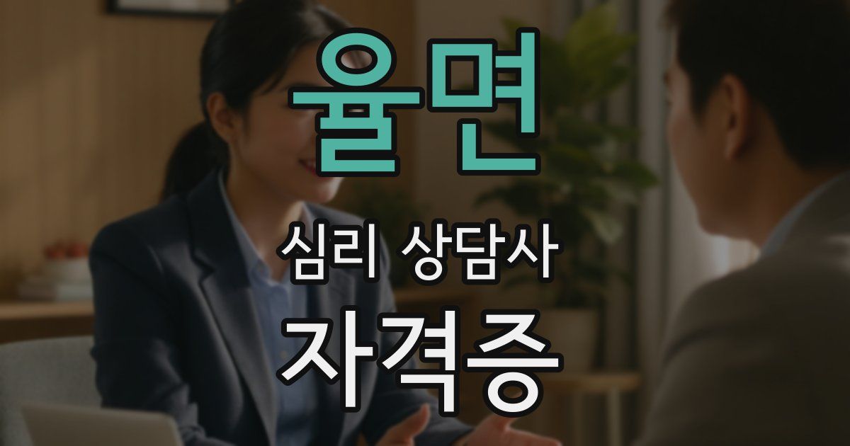 율면 심리 상담사 자격증