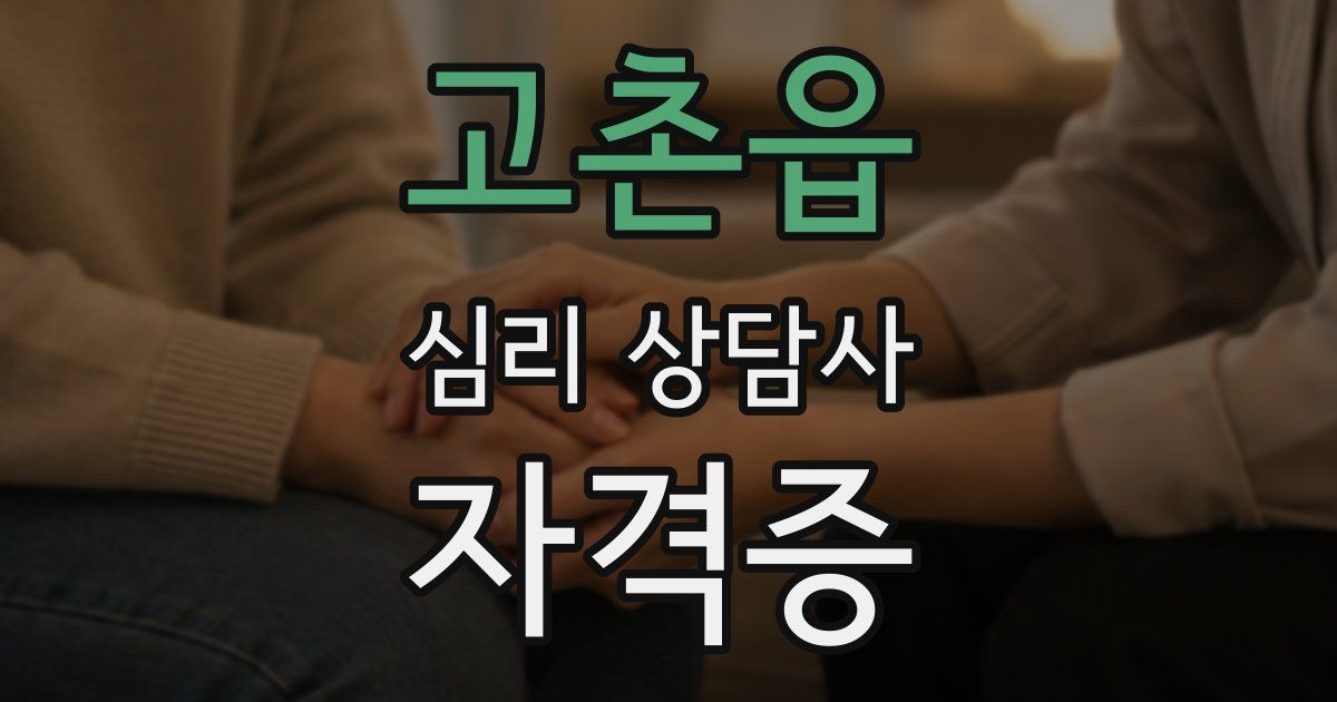 고촌읍 심리 상담사 자격증