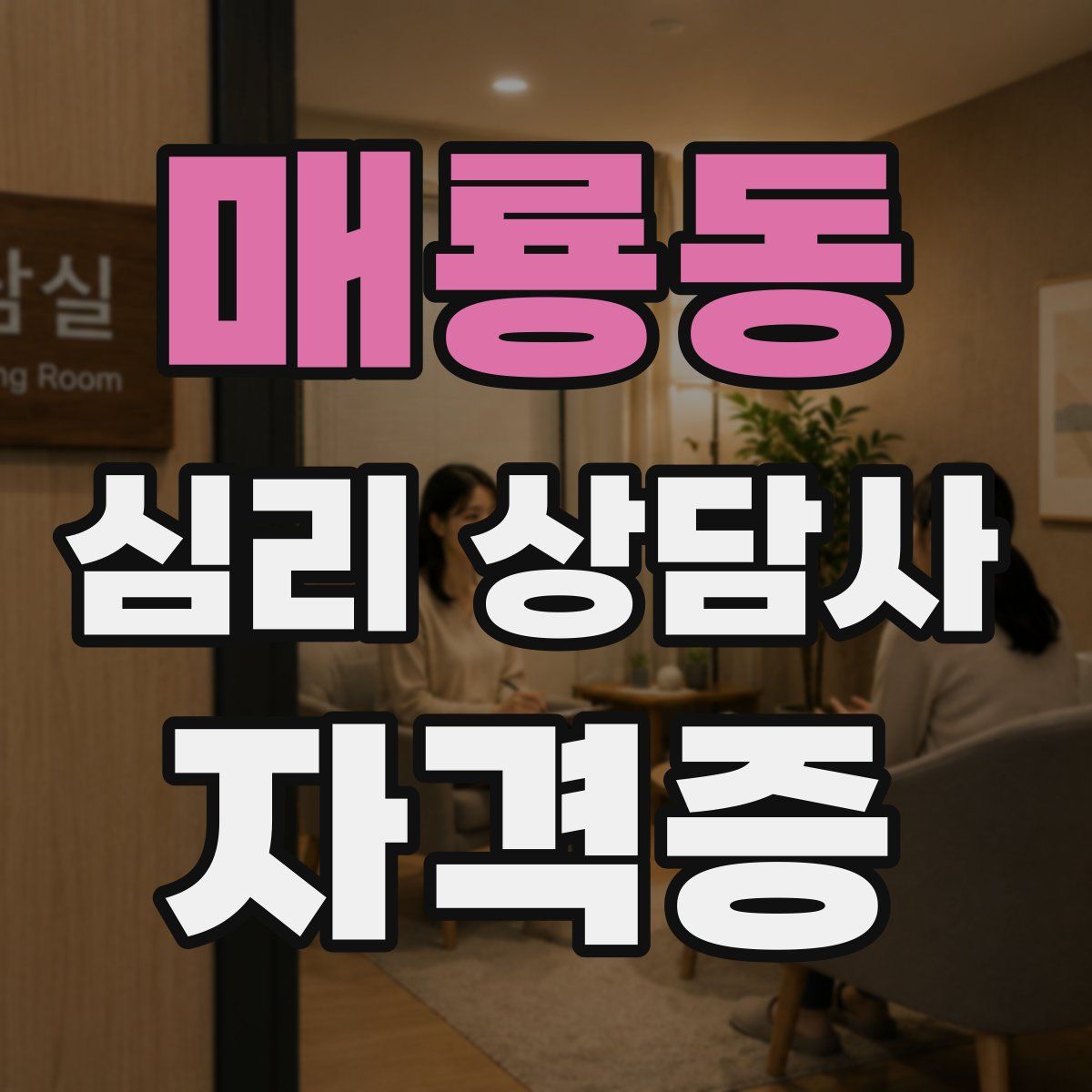 매룡동 심리 상담사 자격증