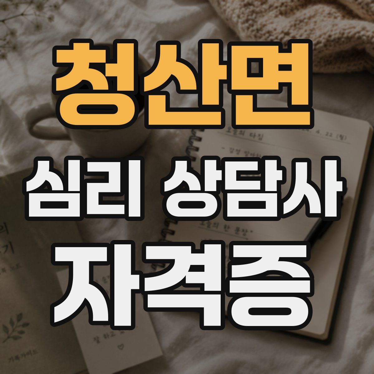 청산면 심리 상담사 자격증