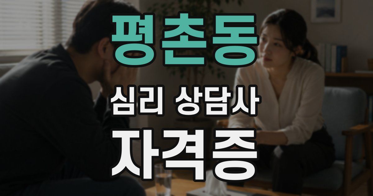 평촌동 심리 상담사 자격증