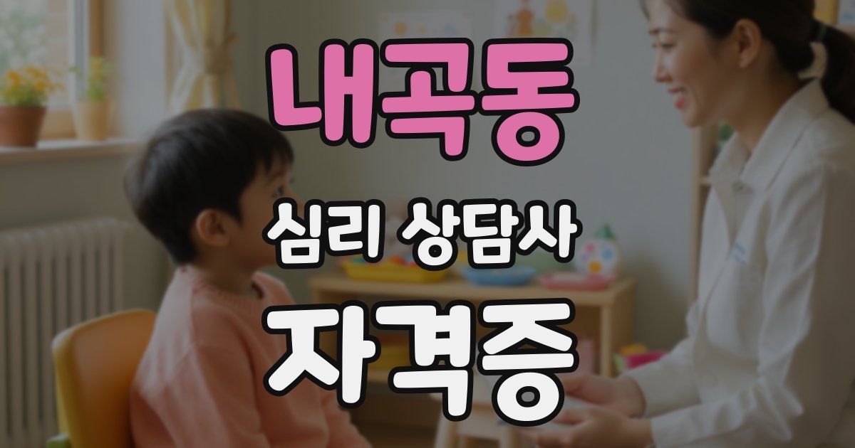 내곡동 심리 상담사 자격증