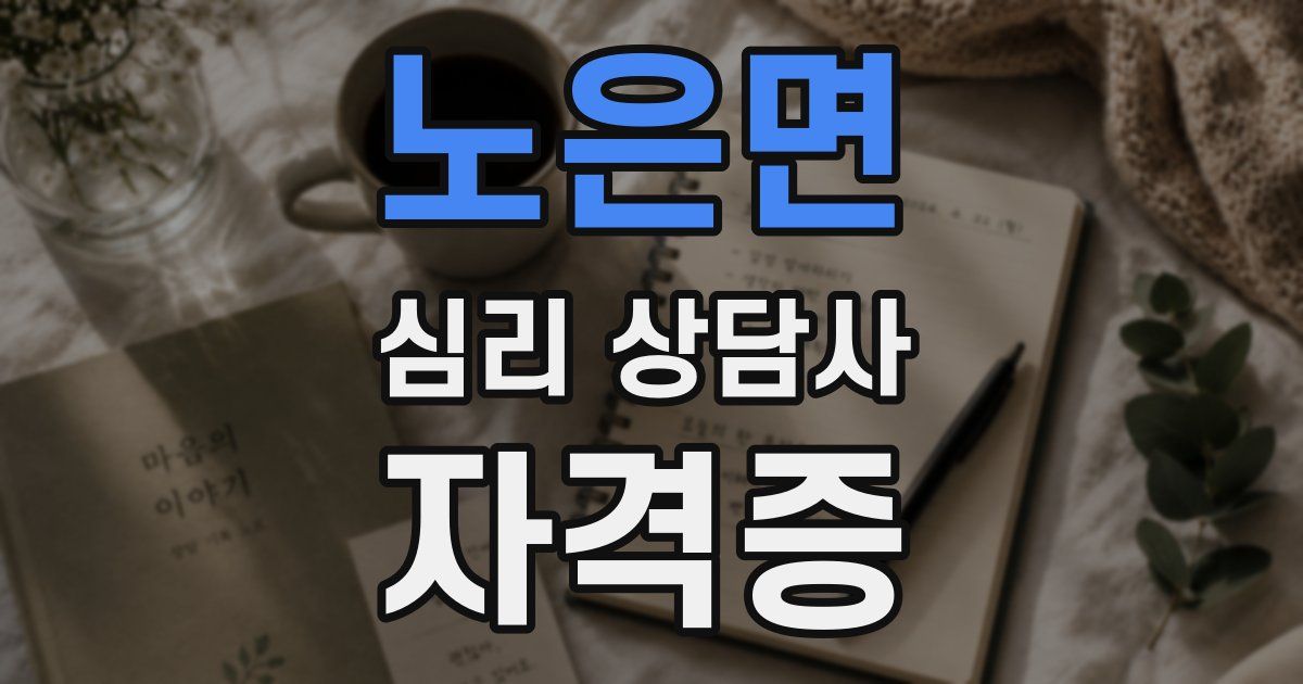 노은면 심리 상담사 자격증