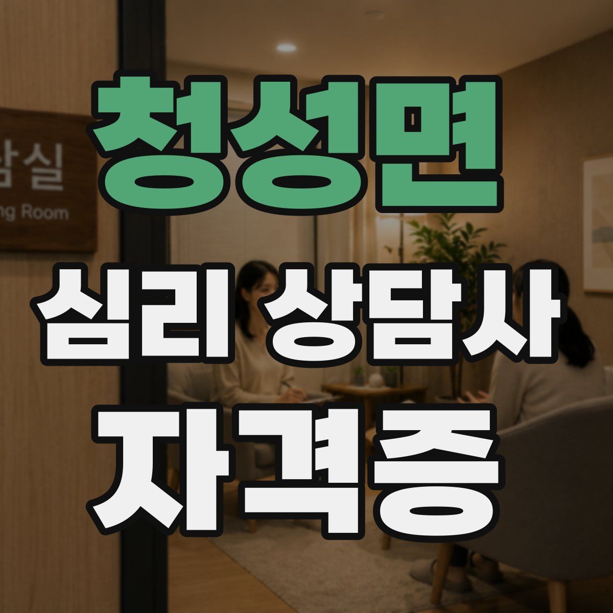 청성면 심리 상담사 자격증