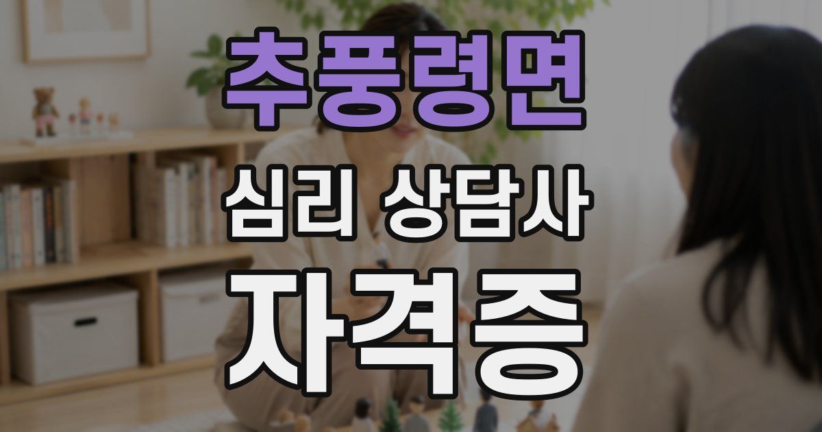 추풍령면 심리 상담사 자격증