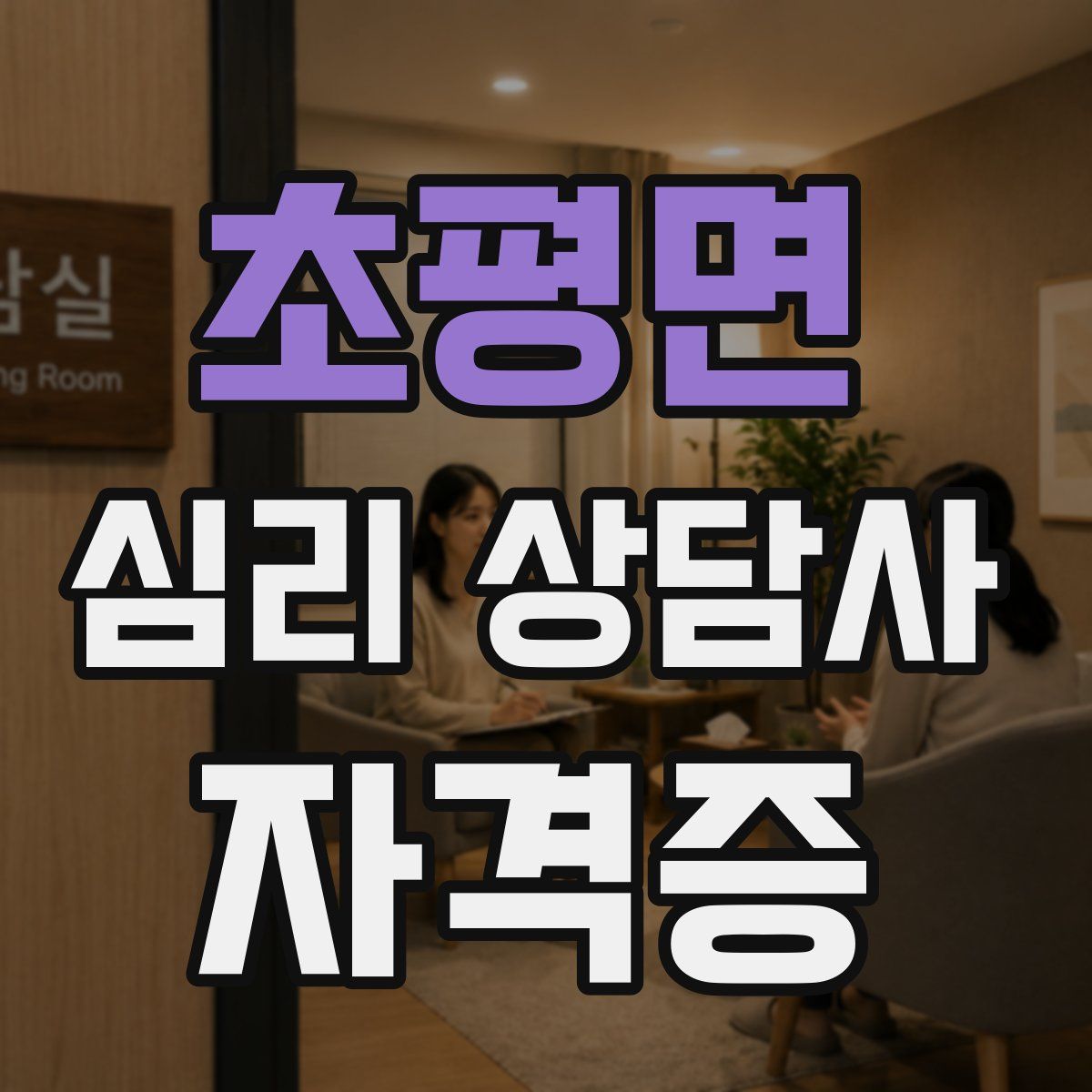 초평면 심리 상담사 자격증