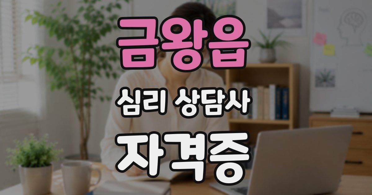 금왕읍 심리 상담사 자격증