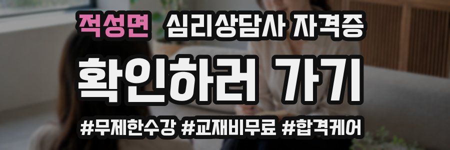 적성면 심리 상담사 자격증