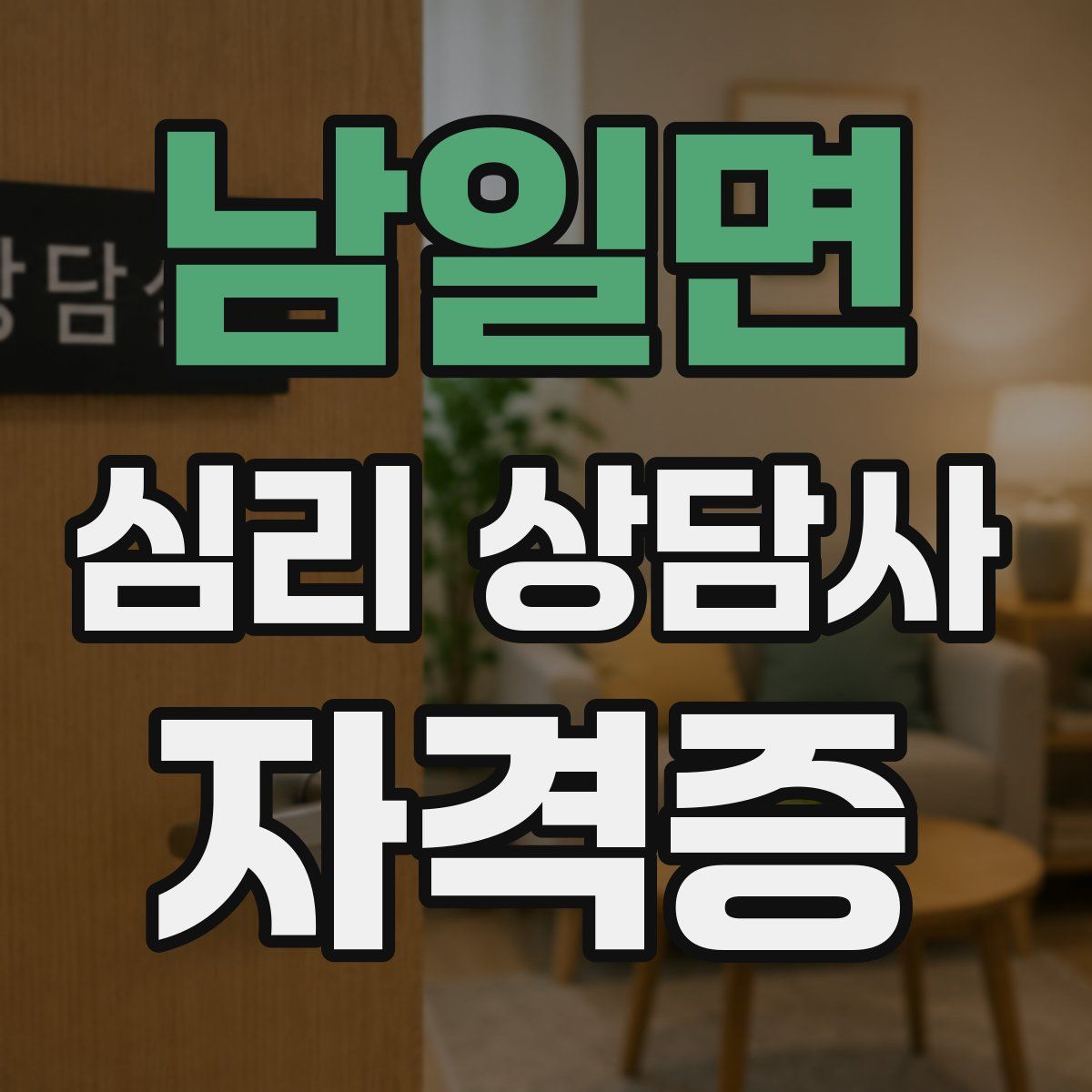 남일면 심리 상담사 자격증