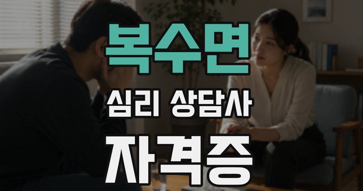 복수면 심리 상담사 자격증