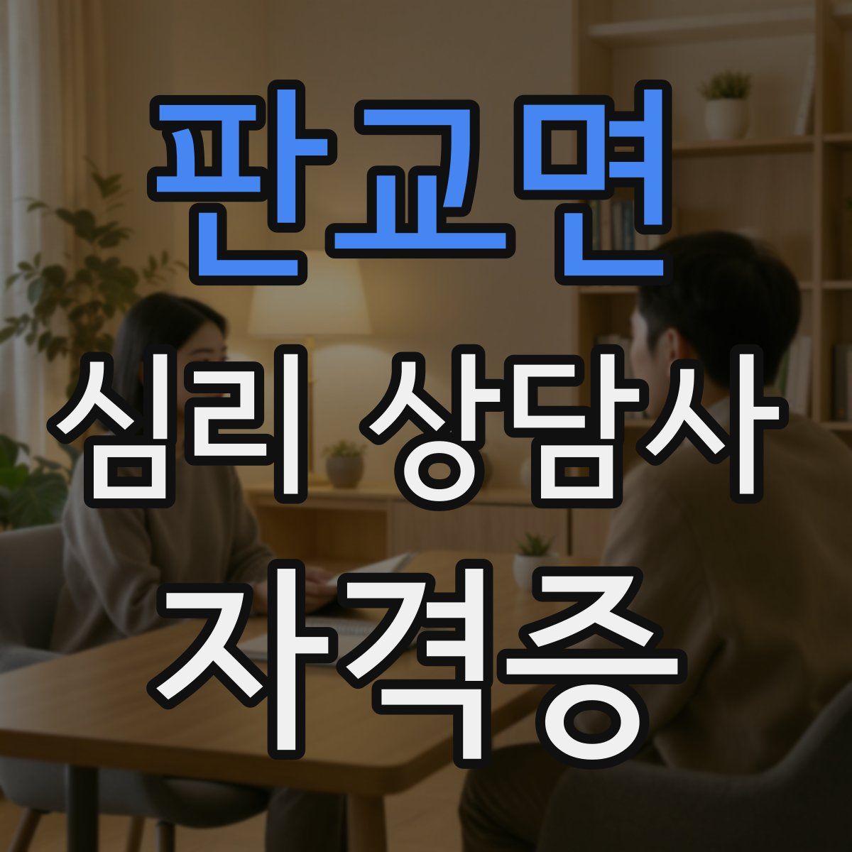 판교면 심리 상담사 자격증