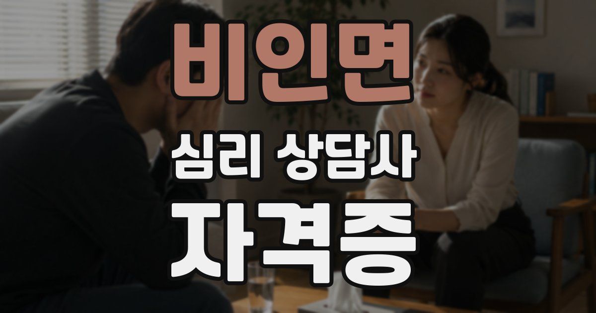비인면 심리 상담사 자격증