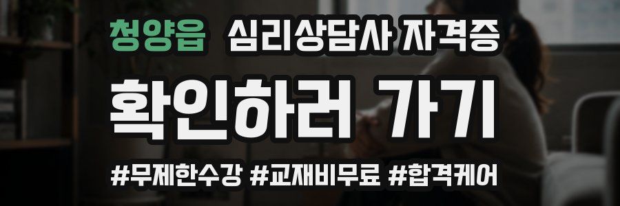 청양읍 심리 상담사 자격증