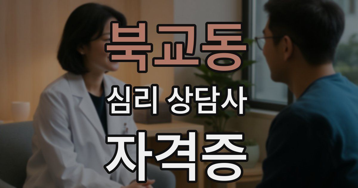 북교동 심리 상담사 자격증