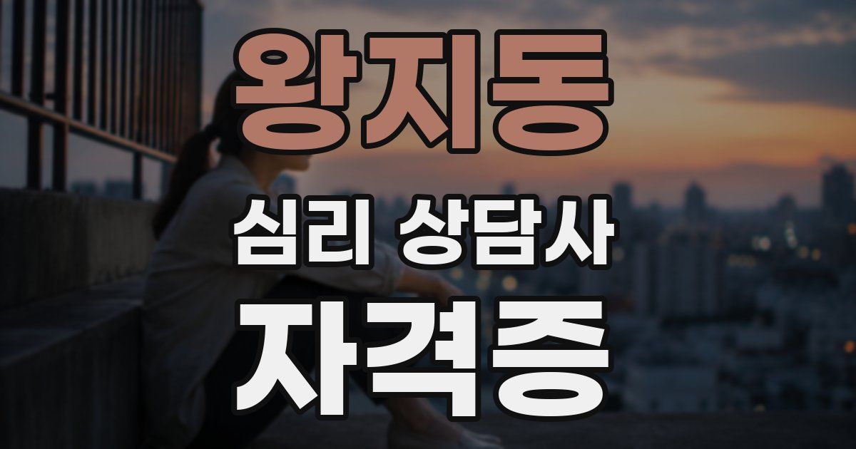 왕지동 심리 상담사 자격증