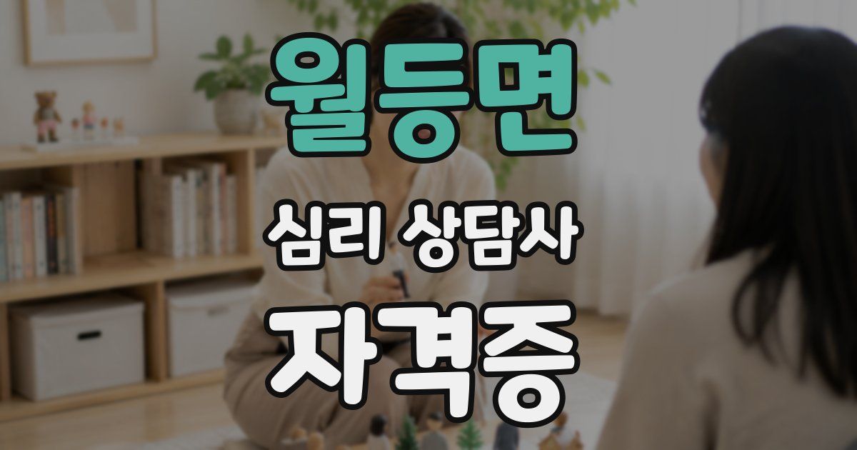 월등면 심리 상담사 자격증