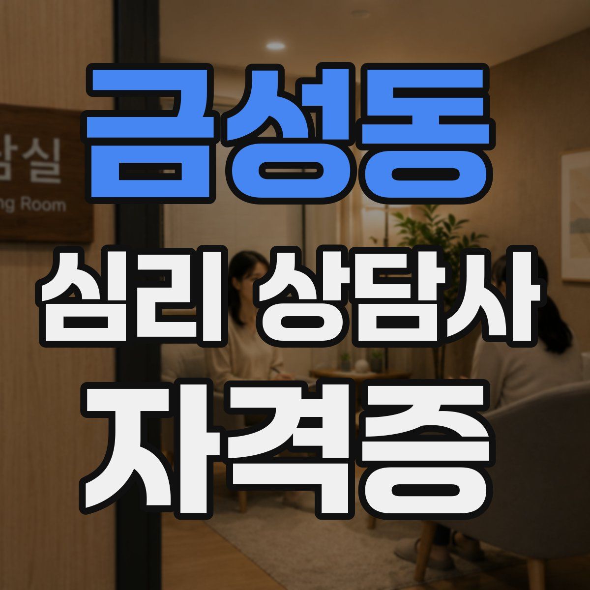 금성동 심리 상담사 자격증
