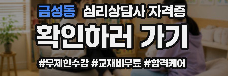 금성동 심리 상담사 자격증
