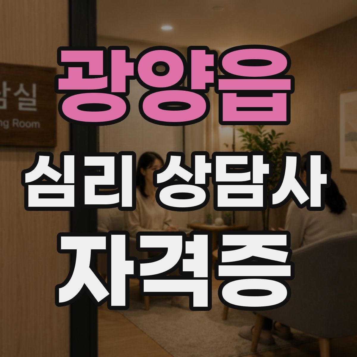 광양읍 심리 상담사 자격증