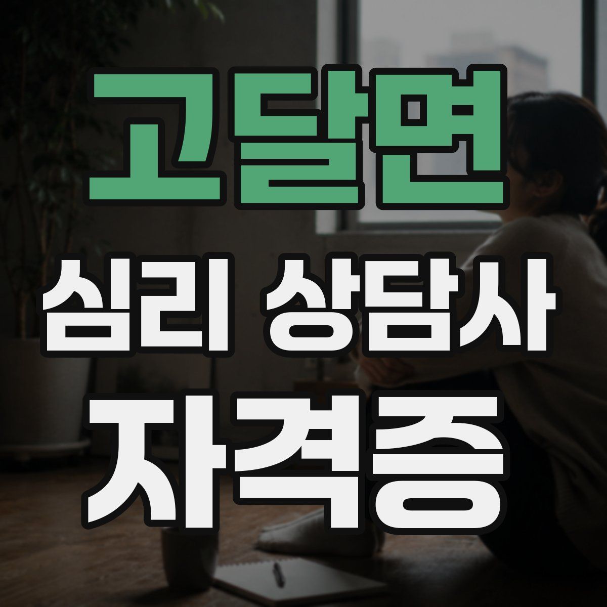 고달면 심리 상담사 자격증