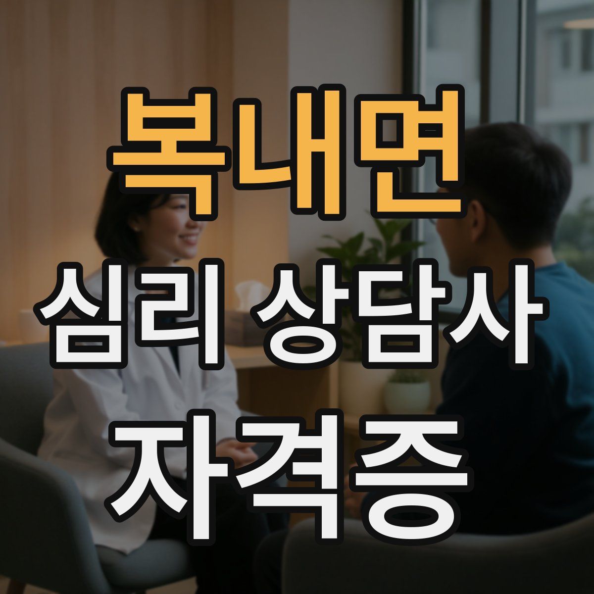 복내면 심리 상담사 자격증