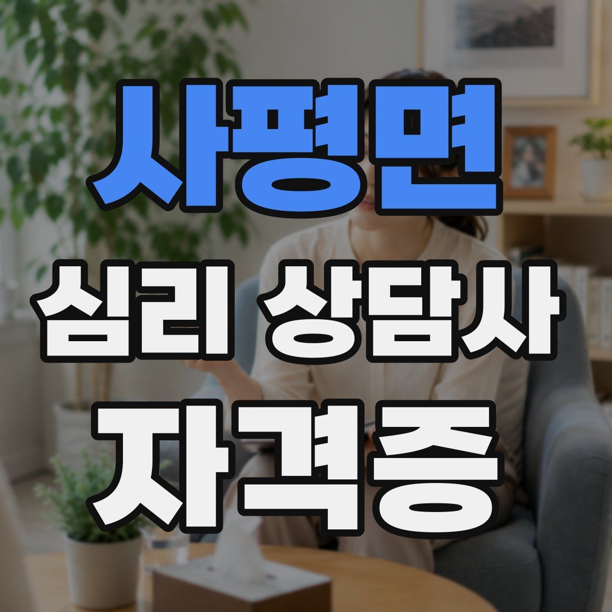 사평면 심리 상담사 자격증